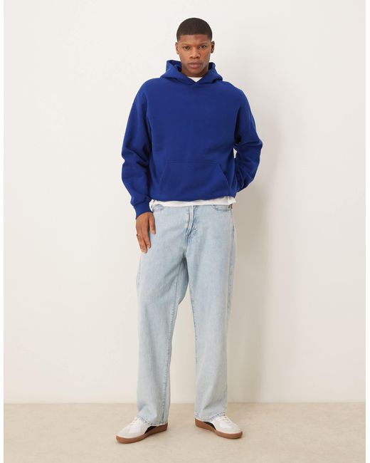 Abercrombie & Fitch – essentials – kapuzenpullover in Blue für Herren