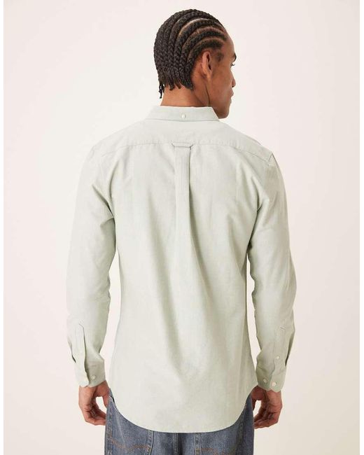 Farah Natural Brewer Long Sleeve Logo Shirt for men