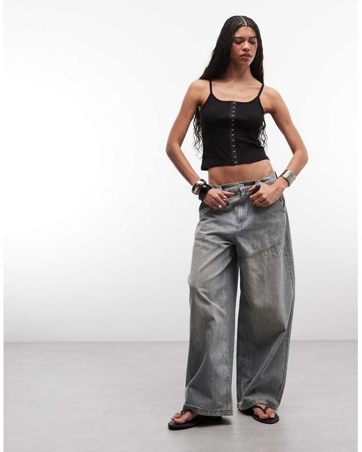 Collusion Black Spaghetti Strap Hook And Eye Cami