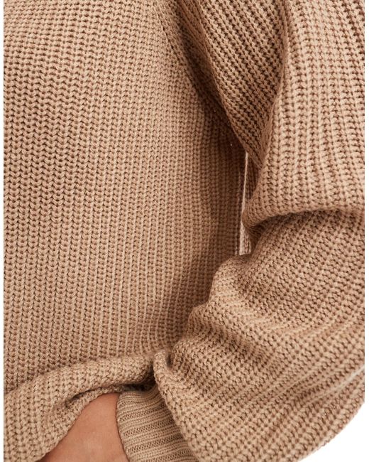 Pull ras Threadbare Plus en coloris Natural