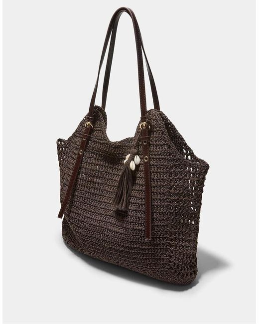 Stradivarius Black Crochet Shoulder Bag