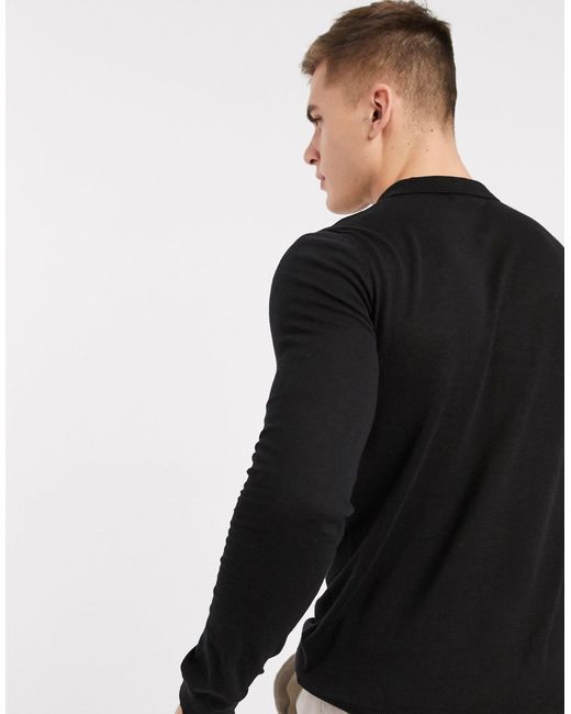 black polo shirt muscle fit