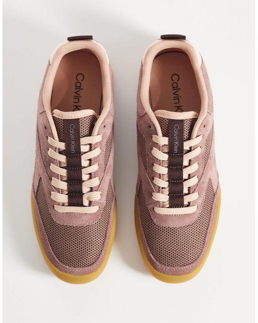 Calvin Klein Brown Mesh Runner Trainer