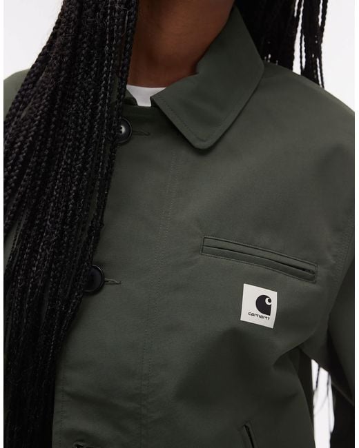 Carhartt Gray Barnett Jacket With Zip Pocket Detail
