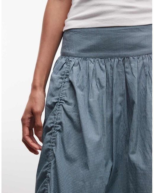 Collusion Blue Maxi Skirt With Channel Details