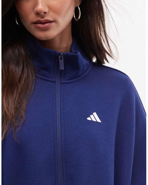 Adidas Originals Blue Adidas Sportswear Three Stripes Studios Long Track Top