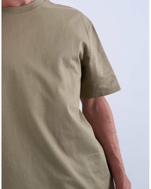 Topman Green Relaxed Fit T-Shirt for men