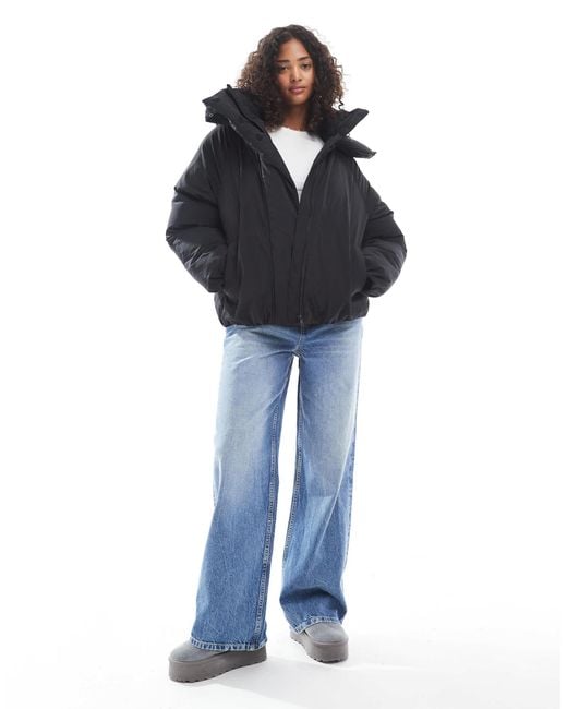 ASOS Blue Cloud Puffer Jacket With Oversized Hood
