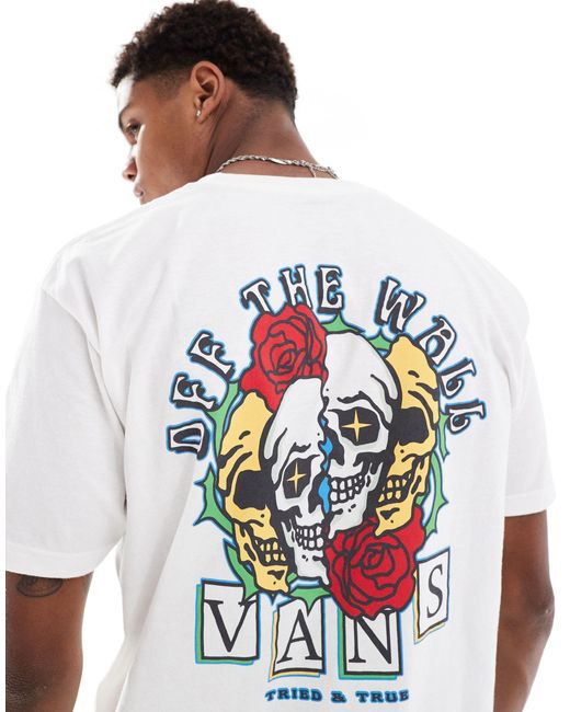 Vans Blue T-shirt With Back Graphic for men