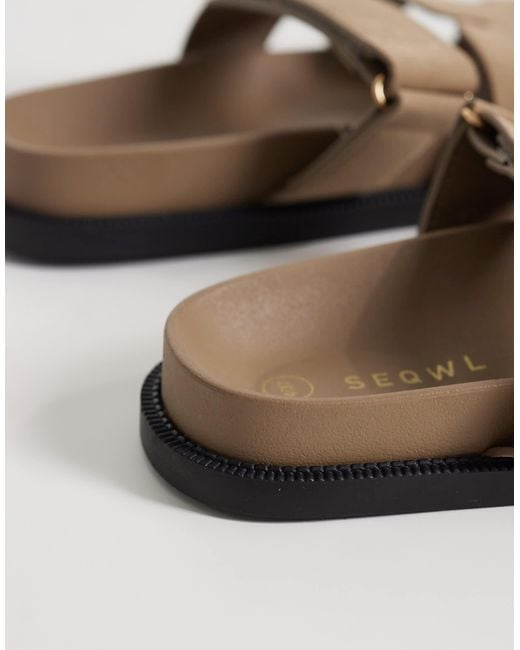 SEQWL White Kidman Sandals With Straps