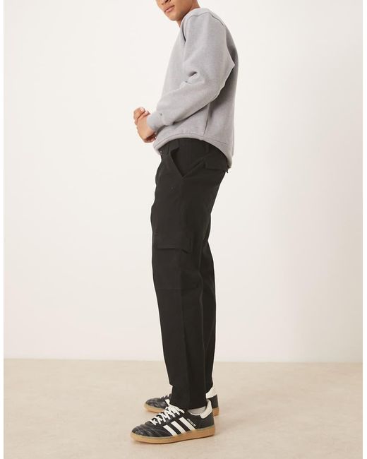 ASOS Black Tapered Cargos for men