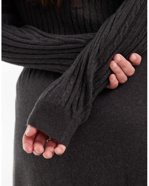 ONLY Black Cable Knitted Dress