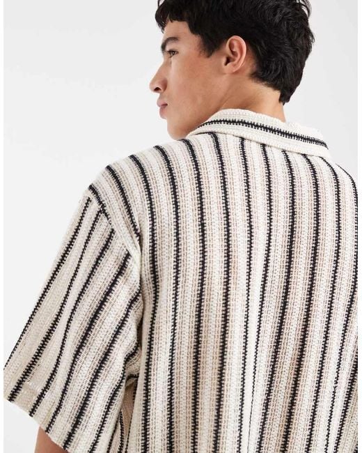 ASOS Multicolor Boxy Crochet Shirt for men