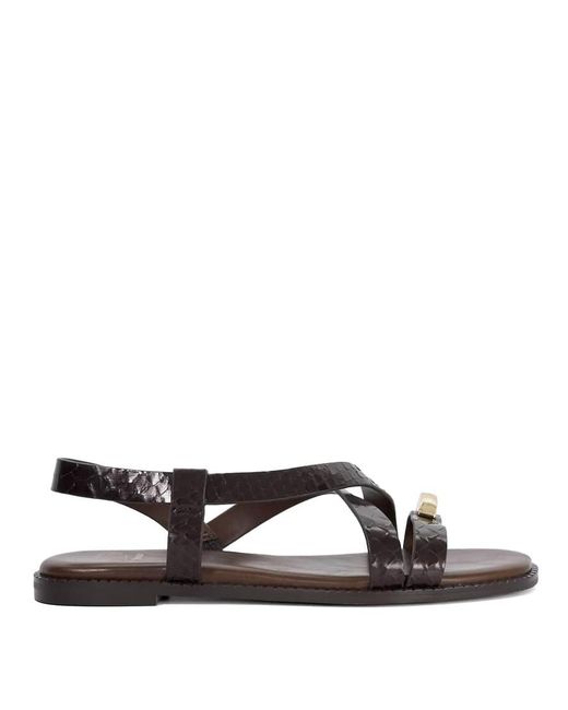Dune Brown Lite Casual Sandals