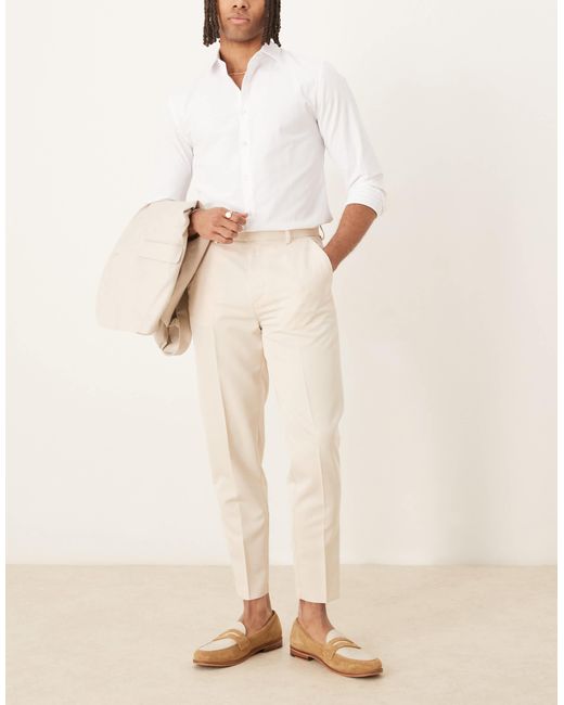 Pantalon élégant coupe fuselée - taupe ASOS pour homme en coloris Natural
