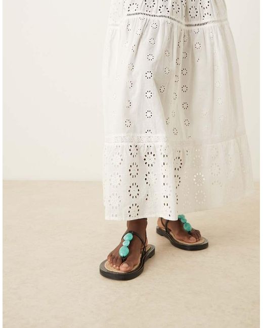 ASOS Natural Jewel Footbed Espadrille Sandals