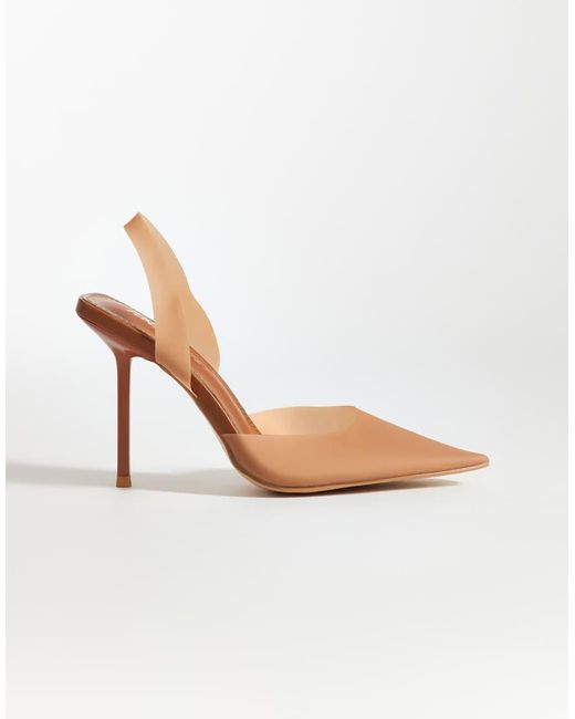 Public Desire Black Rarity Heeled Slingback Shoes