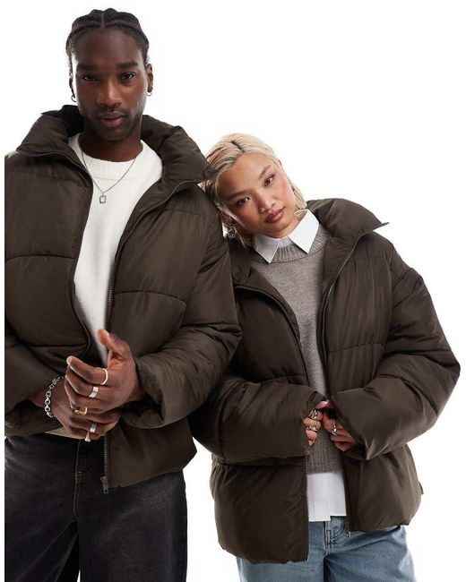 Collusion Black Unisex Puffer Jacket