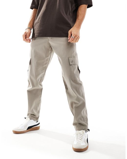 ASOS – schmal zulaufende cargo-hose in Brown für Herren