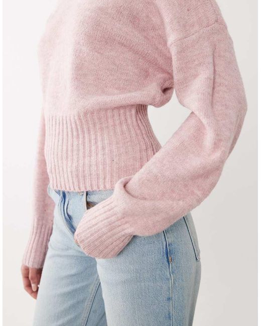 Cotton On Pink Luxe Off Shoulder Knit Top