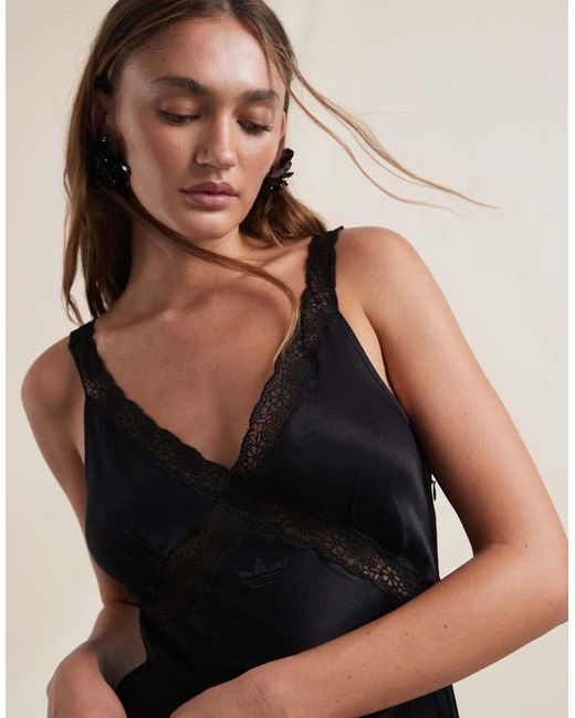 adidas Originals x ASOS Black Satin Dress