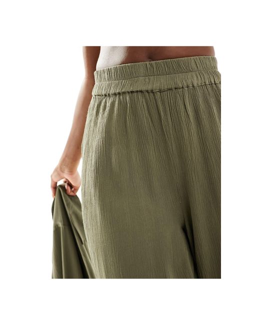 Southbeach - pantaloni oversize da mare color oliva di South Beach in Green