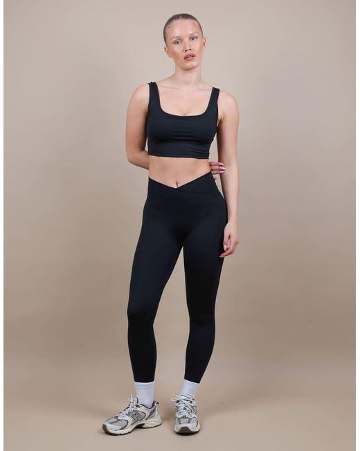 SIMMI Blue Square Neck Cropped Tank Top