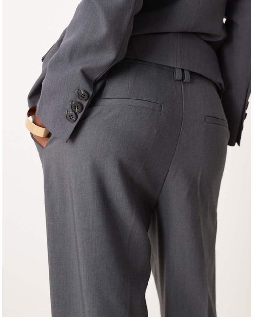 Aware Gray Premium Wide Leg Tailored Trousers Co-ord