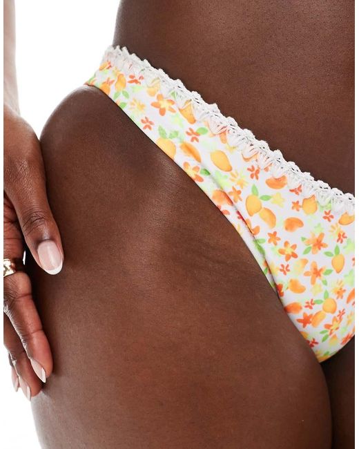 Kulani Kinis Brown X Lexi Hidalgo Crochet Trim Bikini Bottom