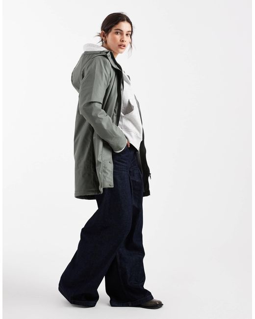 ONLY Gray Lined Rain Coat