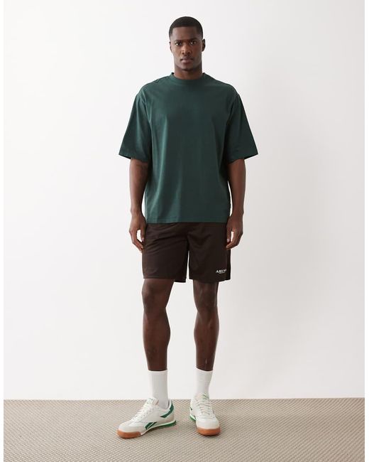 Only & Sons Green Relaxed Fit Mesh Basketball Shorts for men