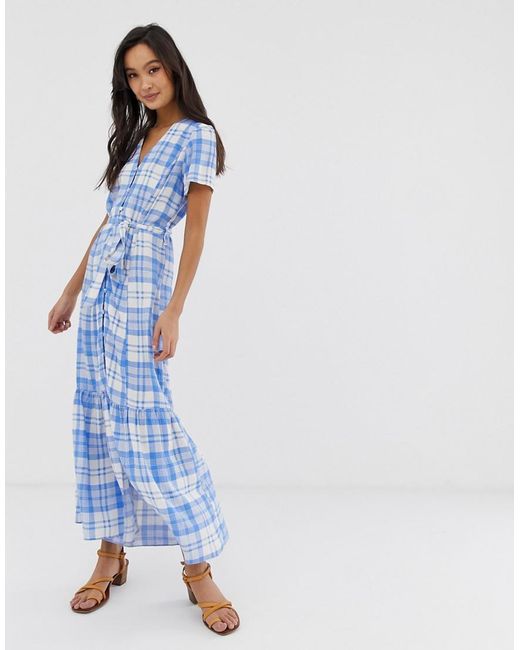 new look check dress