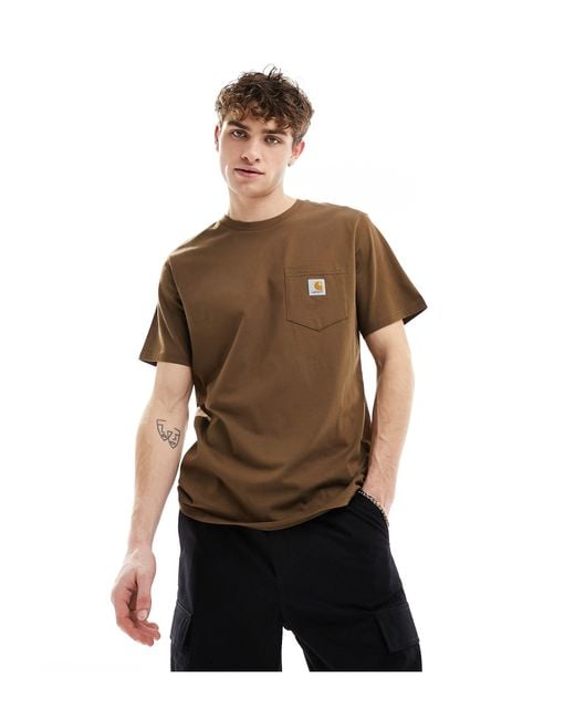Carhartt Brown Pocket T-shirt for men