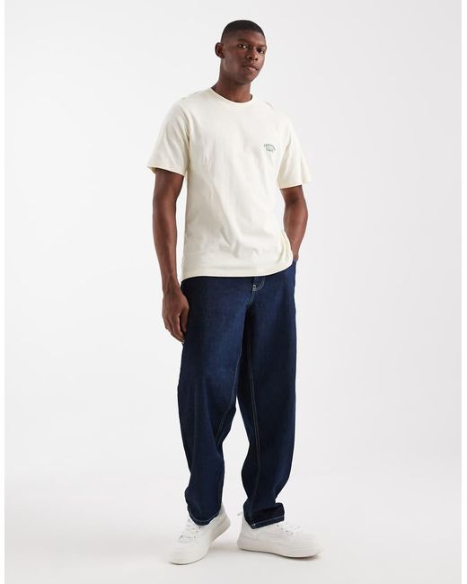 Jack & Jones White Oversized Originals T-Shirt With Back Print for men
