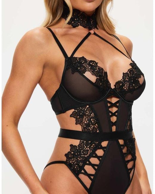 Ann Summers Black Midnight Muse Crotchless Body