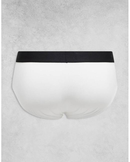 Boss White Boss One Bodywear 3-pack Front Icon Logo Hipster Briefs for men