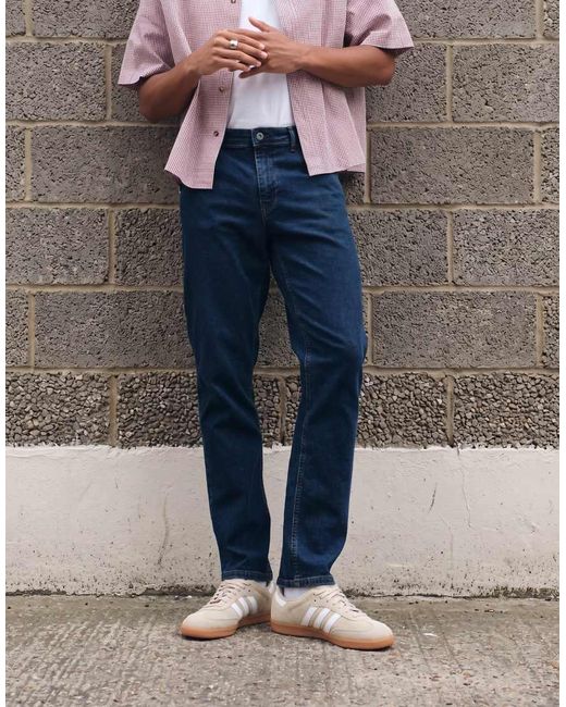 Vaqueros Añil De Corte Slim Elástico De -Azul ASOS de hombre de color Blue