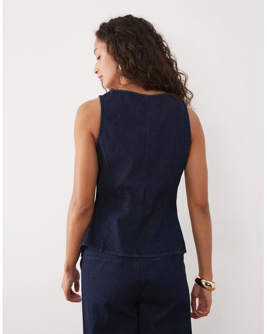 Avery - top d'ensemble en denim Mango en coloris Blue