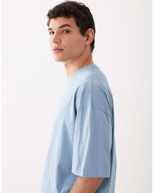 ASOS Blue Essentials Oversized T-Shirt for men