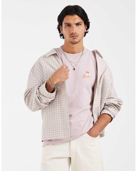 Parlez Pink Short Sleeve Marion T-Shirt With Back Graphic for men