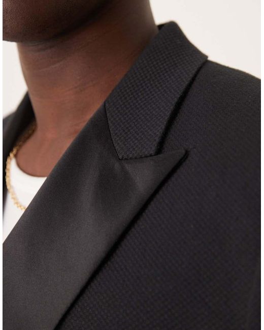 ASOS Black Slim Tuxedo Suit Jacket for men