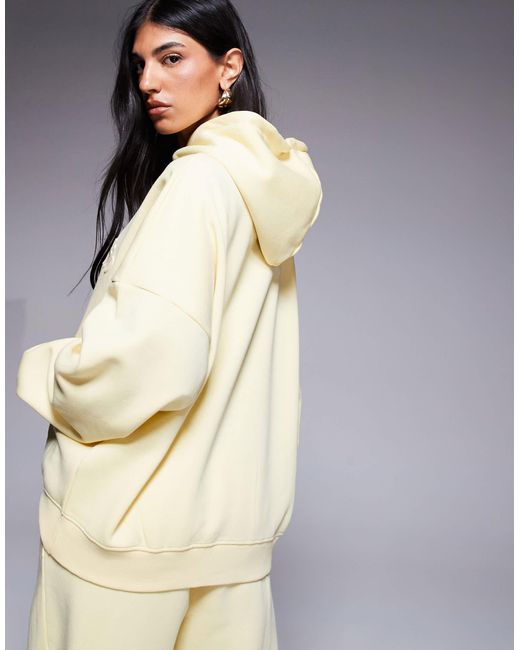Kaiia Natural Studio Embossed Logo Oversized Hoodie Co-ord