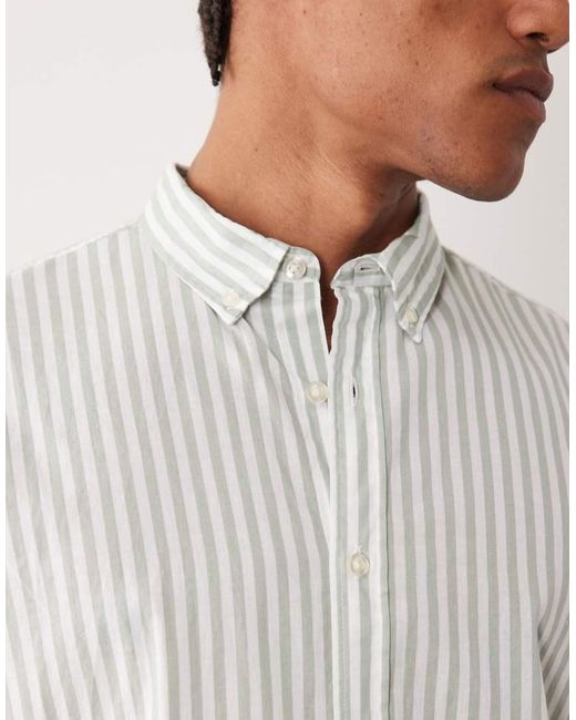 JJ Rebel Gray Short Sleeve Shirt With Stripes for men