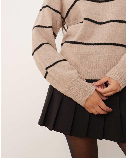 Brave Soul Natural Knitted Crew Neck Jumper