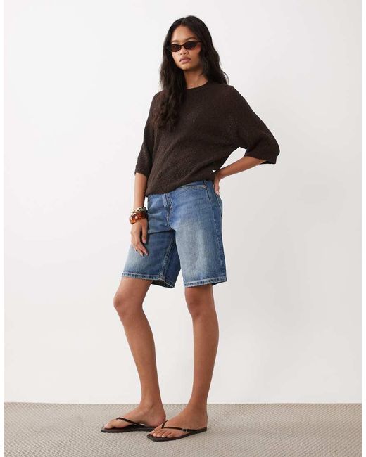 ASOS Black Crew Neck Slouchy Drop Sleeve T-shirt
