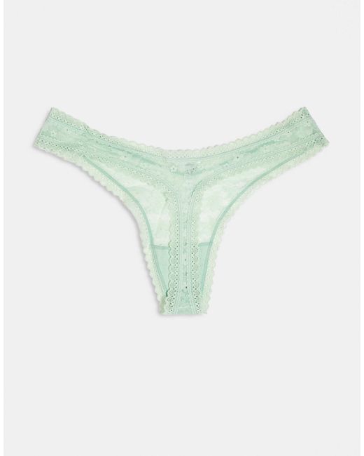 ASOS Multicolor 3 Pack All Over Lace Dipped Front Lingerie Thong