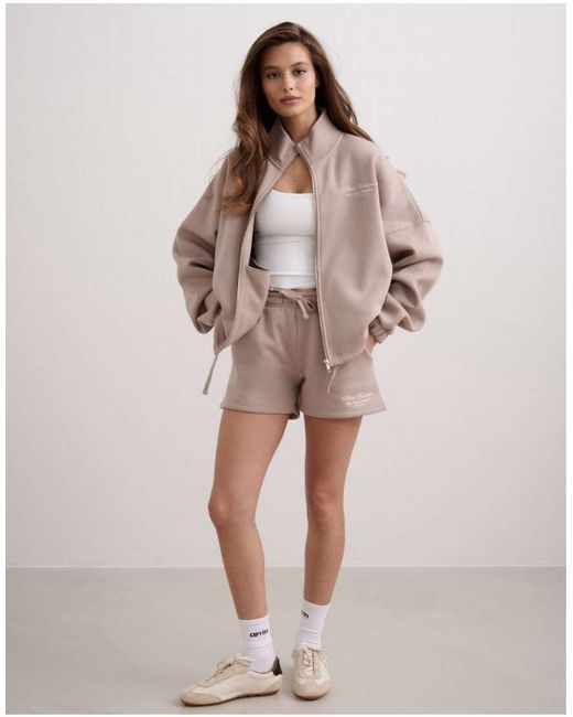 Aim'n Brown Dark Clay Script Sweat Shorts