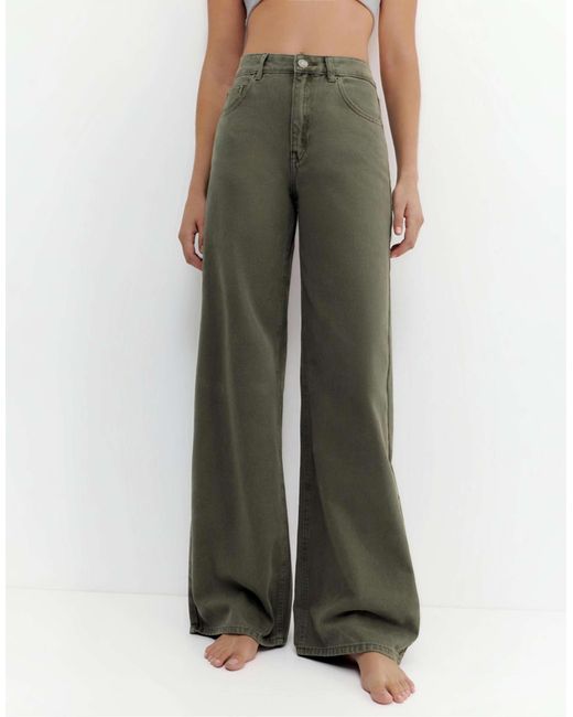 Jean ample - kaki Pull&Bear en coloris Green