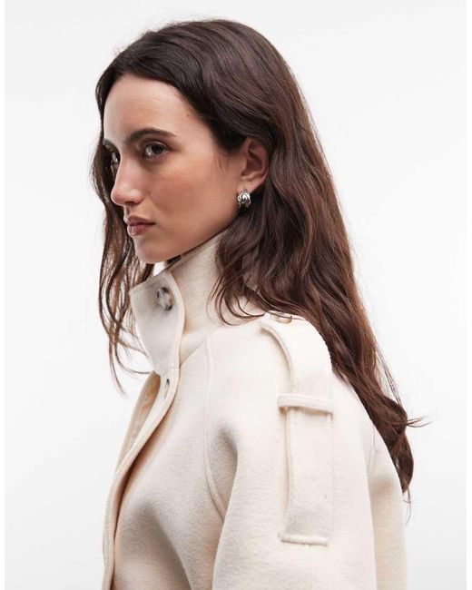Monki Natural Funnel Neck Jacket