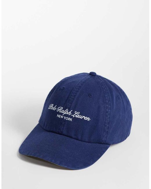 Polo Ralph Lauren Blue Script Logo Cap for men